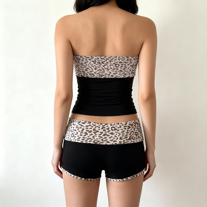 Damen sportliches Bikiniset mit trendigem Leopardenmotiv und elastischem Bund Mirla-Eva Jonsson