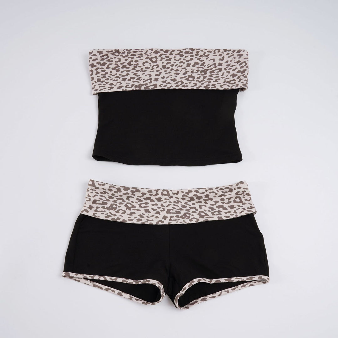 Damen sportliches Bikiniset mit trendigem Leopardenmotiv und elastischem Bund Mirla-Eva Jonsson