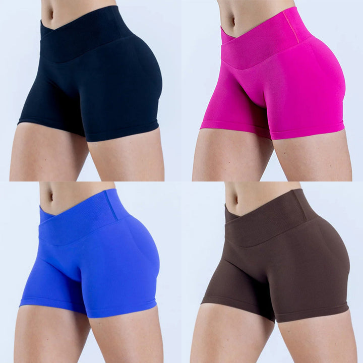 Damen sporty shorts with high waist and figure-shaping cut Mirla-Eva Jonsson