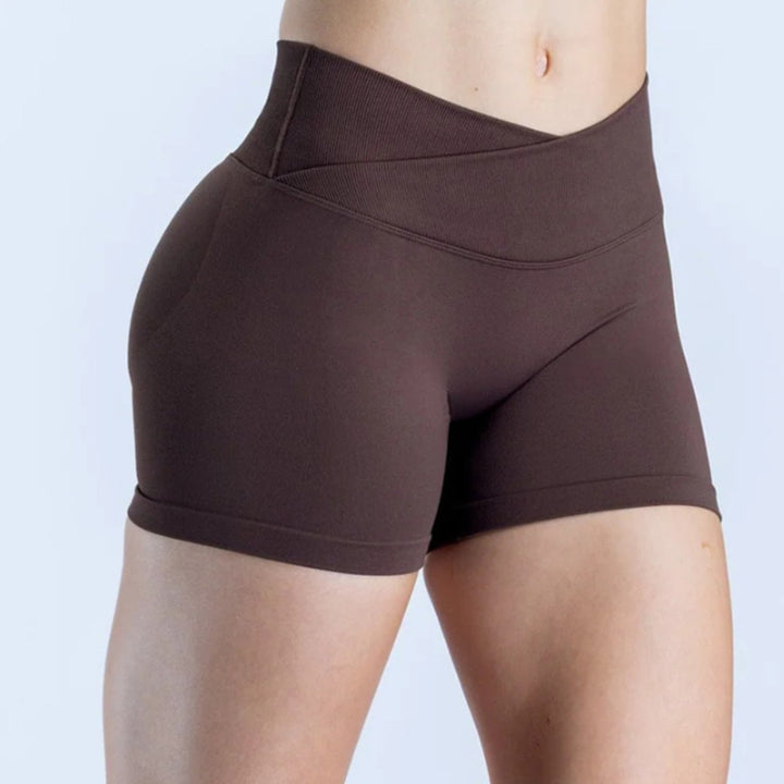 Damen sporty shorts with high waist and figure-shaping cut Mirla-Eva Jonsson