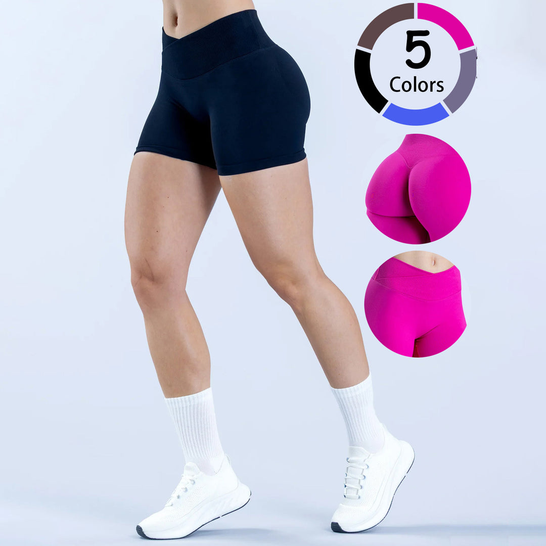 Damen sporty shorts with high waist and figure-shaping cut Mirla-Eva Jonsson