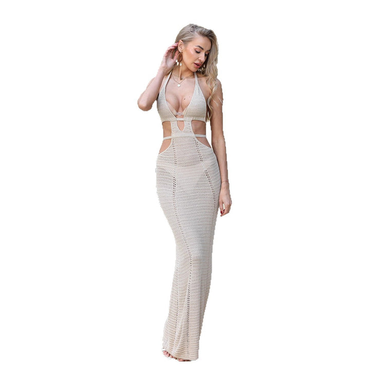 Damen stickat fritidsklänning med raffinerade cut-outs Mirla-Eva Jonsson
