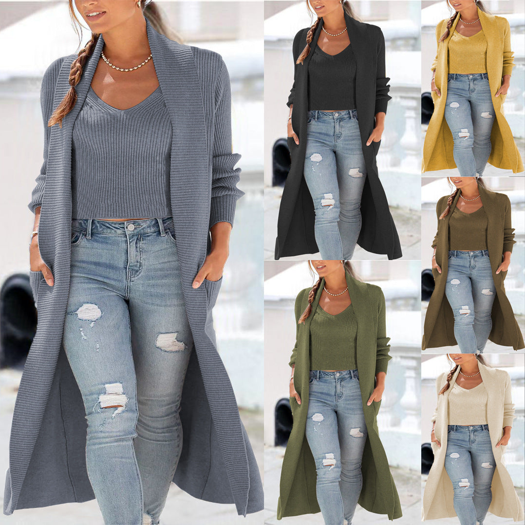 Damen stickjacka med elegant öppen design Mirla-Eva Jonsson