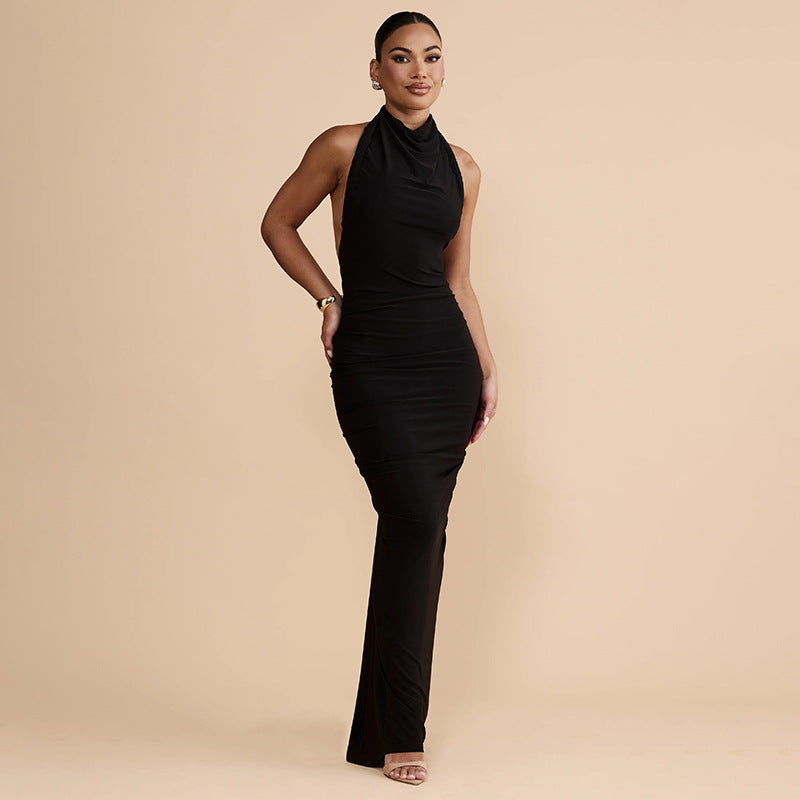 Damen strapless maxikleid mit elegantem drapé Mirla-Eva Jonsson