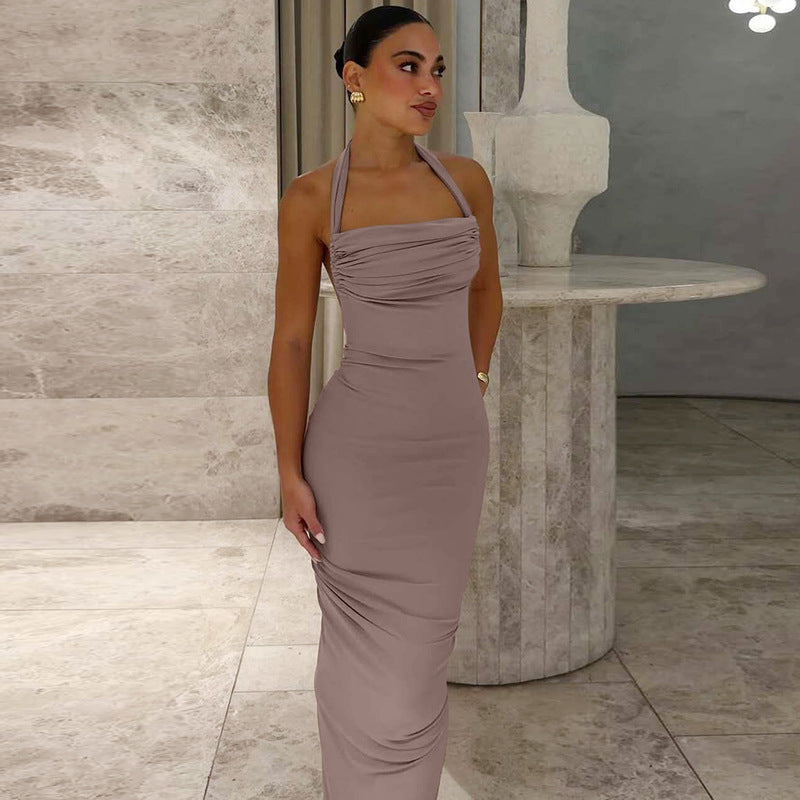 Damen strapless maxikleid mit elegantem drapé Mirla-Eva Jonsson