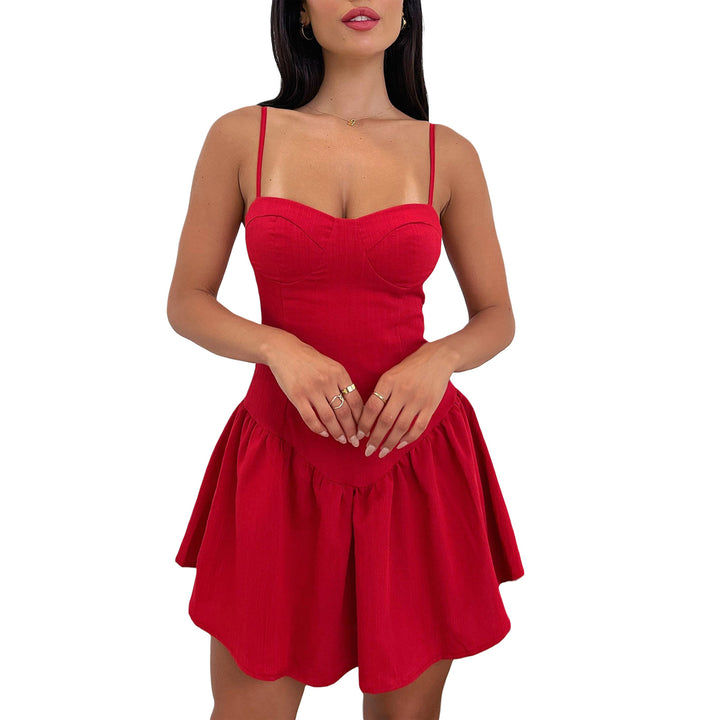 Damen strapless minikjol med volangdesign och figurnära skärning Mirla-Eva Jonsson