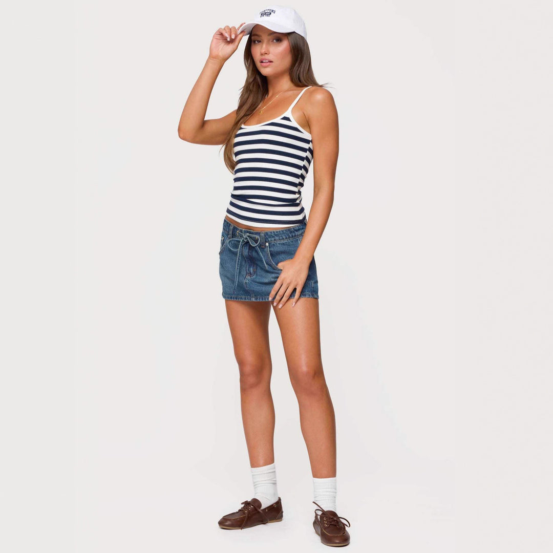 Damen strapless striped top with fitted cut Mirla-Eva Jonsson