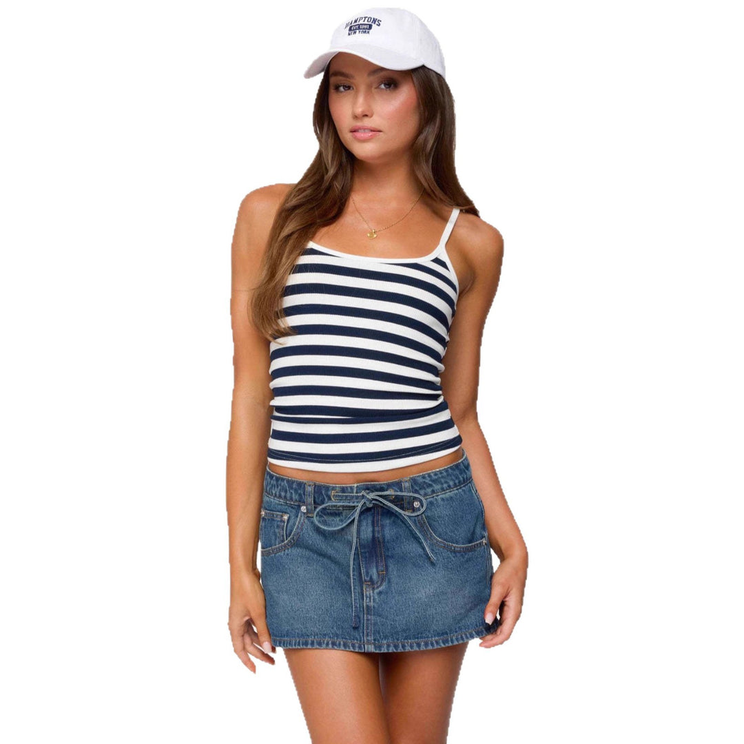 Damen strapless striped top with fitted cut Mirla-Eva Jonsson