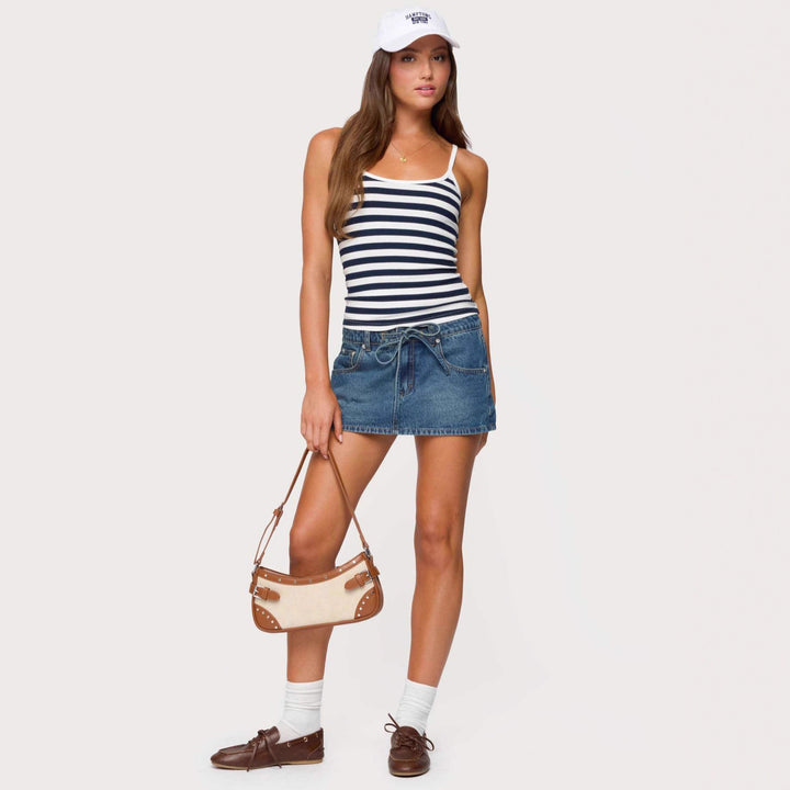 Damen strapless striped top with fitted cut Mirla-Eva Jonsson
