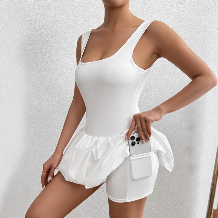 Damen strapless swimsuit dress with voluminous skirt Mirla-Eva Jonsson