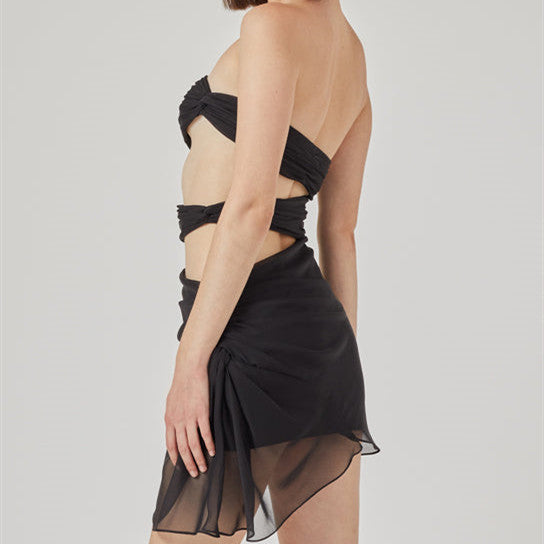 Damen strapless wrap dress with cut details Mirla-Eva Jonsson