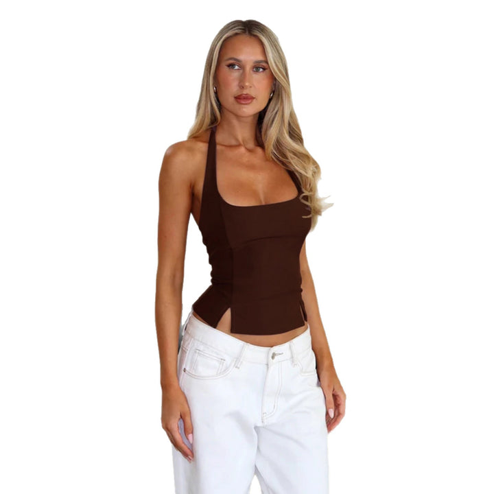 Damen tanktop med utskärningar Mirla-Eva Jonsson