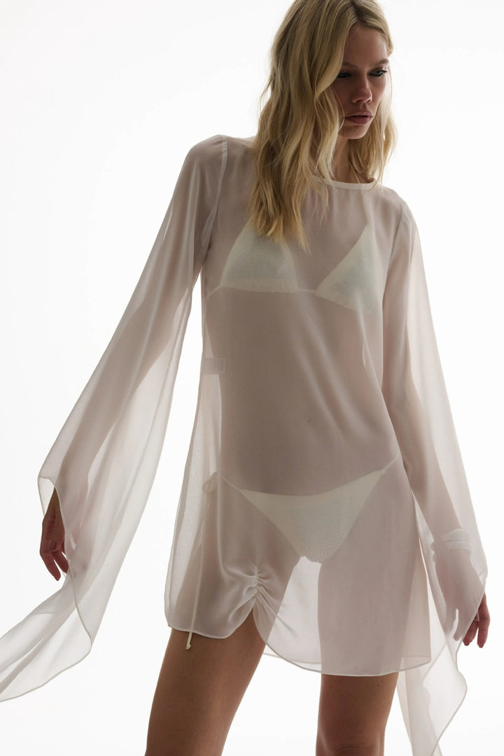 Damen transparent kaftan med vid skärning Mirla-Eva Jonsson