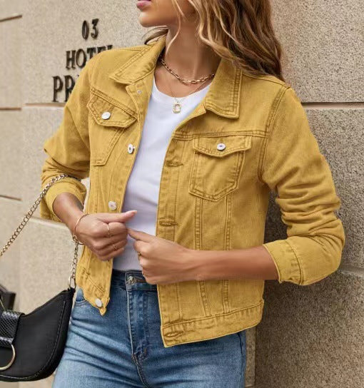 Damen trendiga jeansjacka i avslappnad skärning Mirla-Eva Jonsson