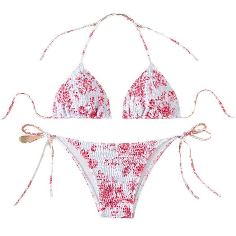 Damen triangel-bikini med justerbara axelband och klassiska snördetaljer Mirla-Eva Jonsson