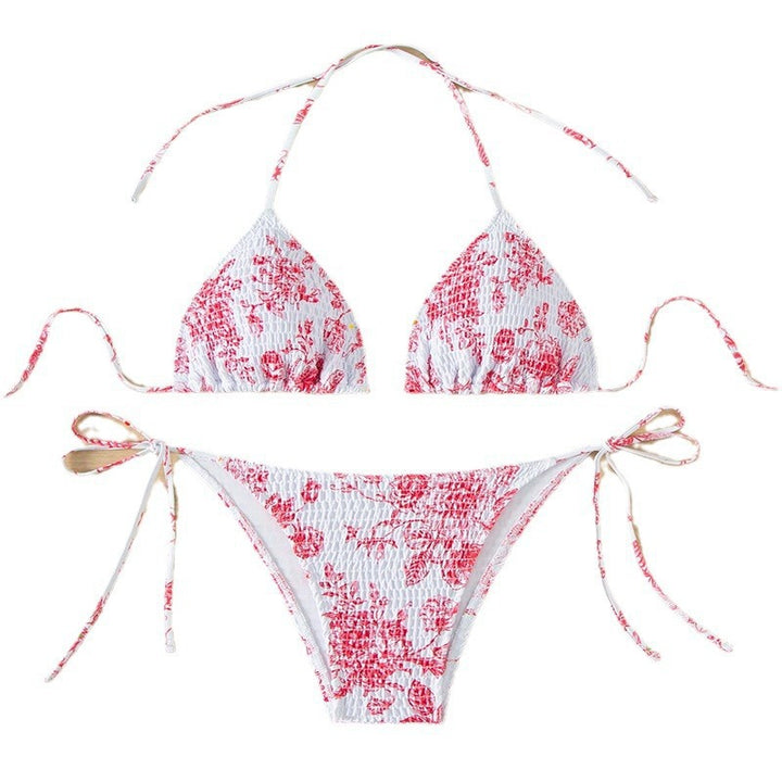 Damen triangel-bikini med justerbara axelband och klassiska snördetaljer Mirla-Eva Jonsson