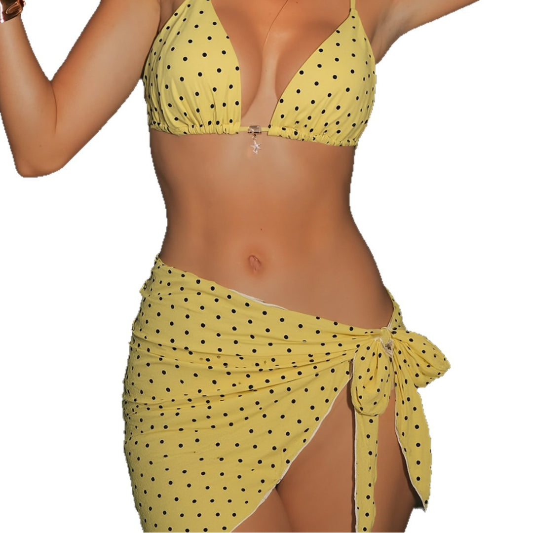 Damen triangel-bikini med justerbara axelremmar och eleganta ringdetaljer Mirla-Eva Jonsson
