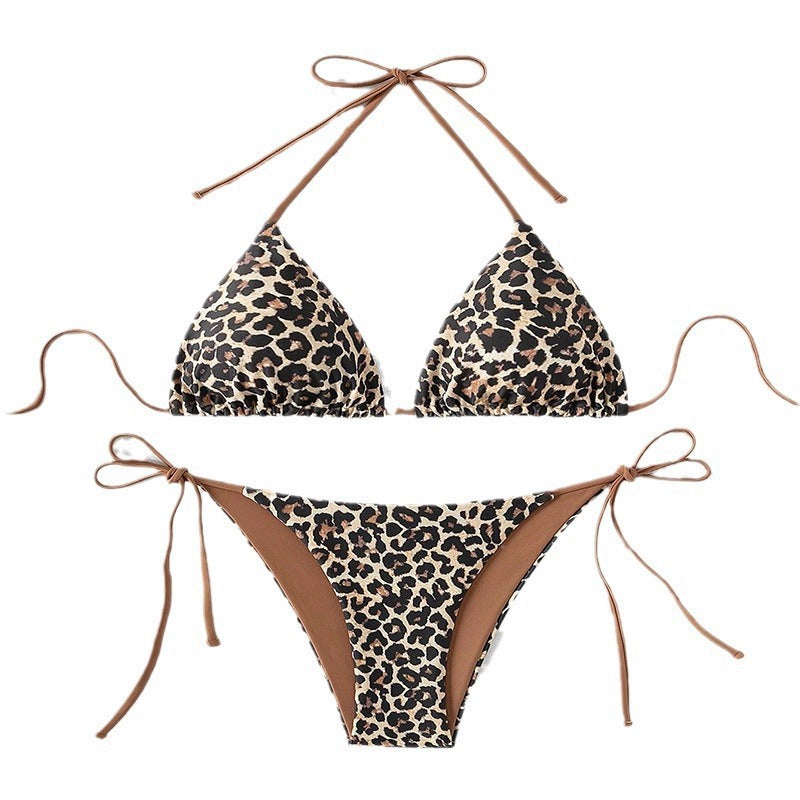 Damen triangel-bikini med justerbara knytband och djurmotiv Mirla-Eva Jonsson
