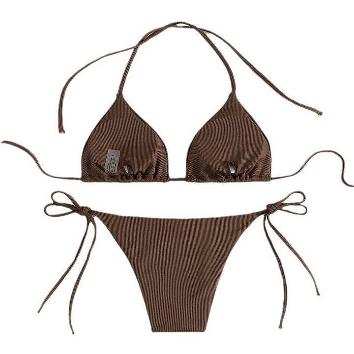 Damen triangelbikini med fin ribbstruktur och justerbara axelband Mirla-Eva Jonsson