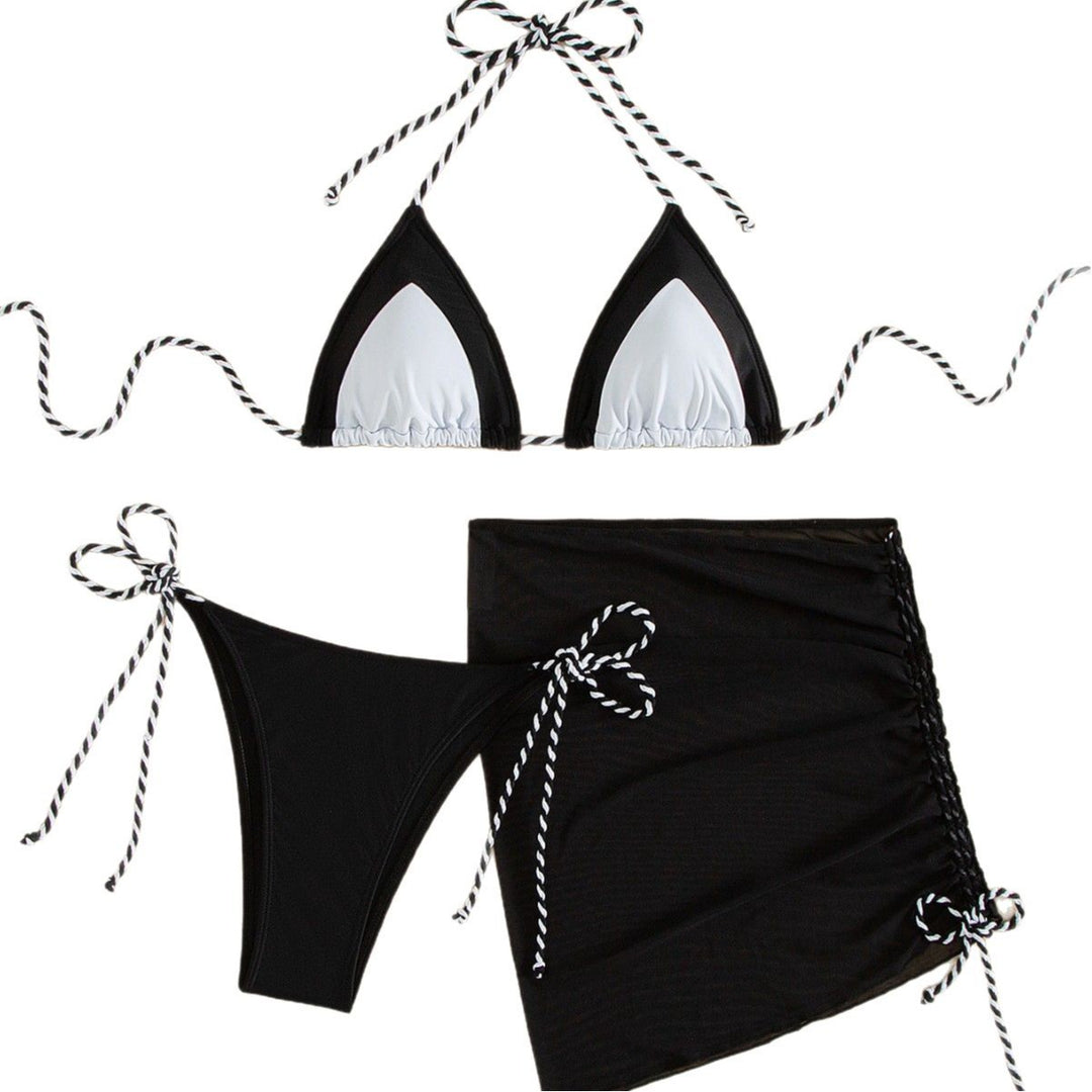 Damen triangeld-bikini med asymmetrisk design och justerbara band Mirla-Eva Jonsson