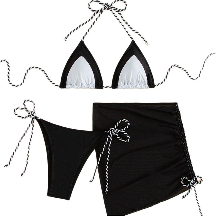 Damen triangeld-bikini med asymmetrisk design och justerbara band Mirla-Eva Jonsson