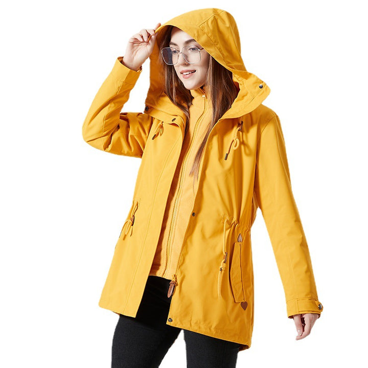 Damen vattentät övergångsjacka med justerbart huva och praktiska fickor Eva Jonsson-Eva Jonsson