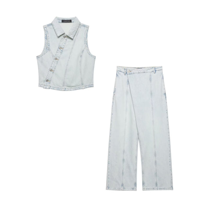 Damen vida High-Waist Jeans med dekorativa sömmar och avslappnad passform Mirla-Eva Jonsson