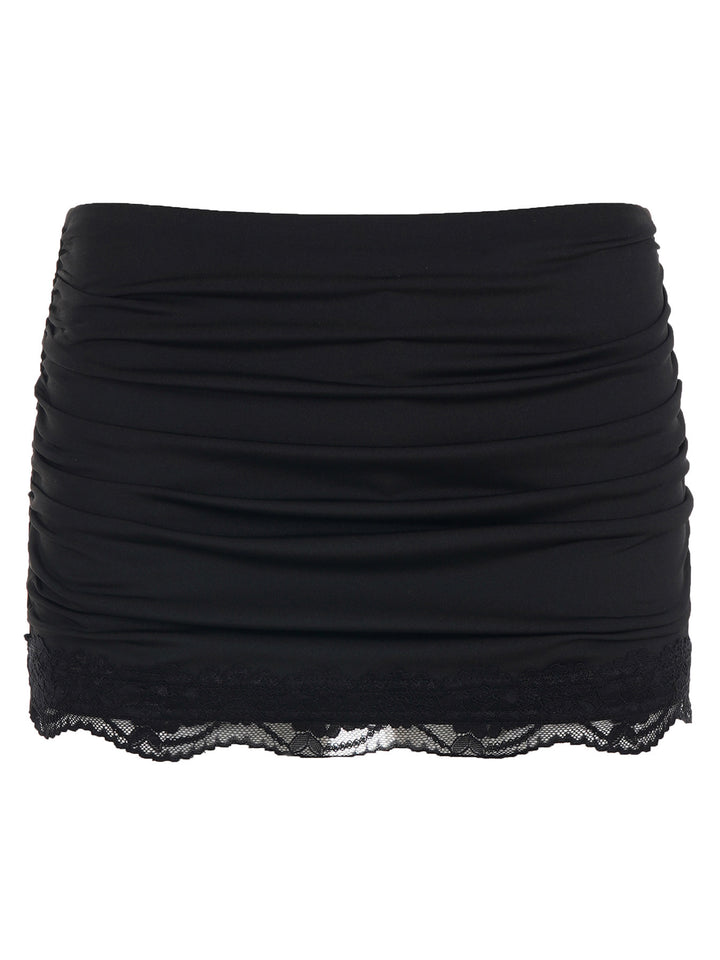 Damen volang skirt with elegant lace trim Mirla-Eva Jonsson