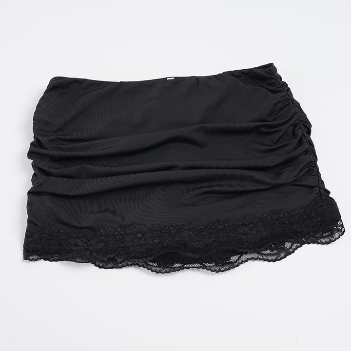 Damen volang skirt with elegant lace trim Mirla-Eva Jonsson