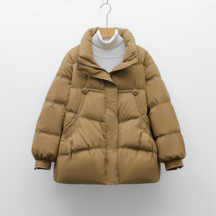 Damen voluminöse Winterjacke mit praktischen Taschen und hochschließendem Kragen Mirla-Eva Jonsson