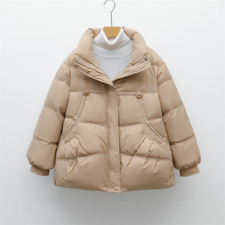 Damen voluminöse Winterjacke mit praktischen Taschen und hochschließendem Kragen Mirla-Eva Jonsson