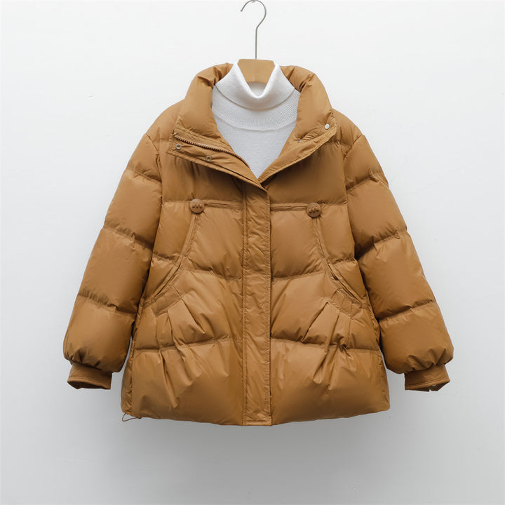 Damen voluminöse Winterjacke mit praktischen Taschen und hochschließendem Kragen Mirla-Eva Jonsson