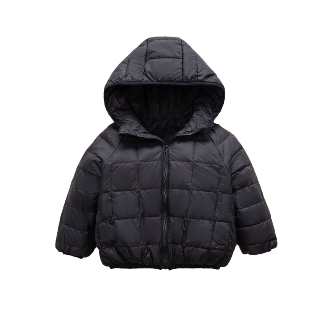 Damen warme Daunenjacke mit Kapuze und quer gestepptem Design Mirla-Eva Jonsson