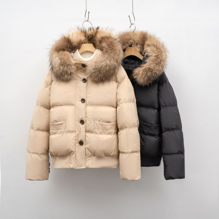 Damen warme Winterjacke mit abnehmbarem Fellkragen Mirla-Eva Jonsson