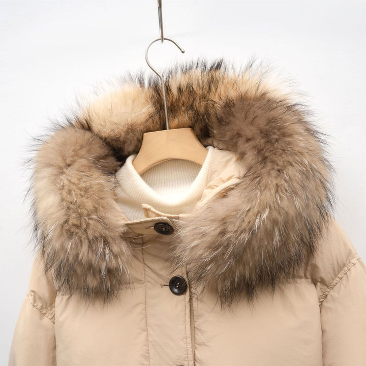 Damen warme Winterjacke mit abnehmbarem Fellkragen Mirla-Eva Jonsson