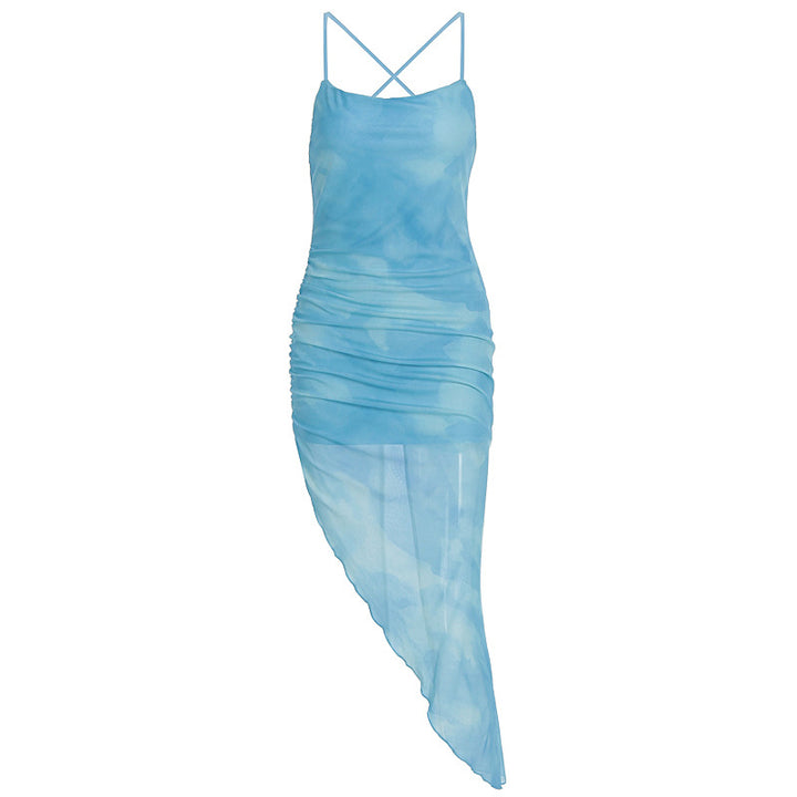 Damen wrap dress with asymmetrical cut and refined ruffle details Mirla-Eva Jonsson