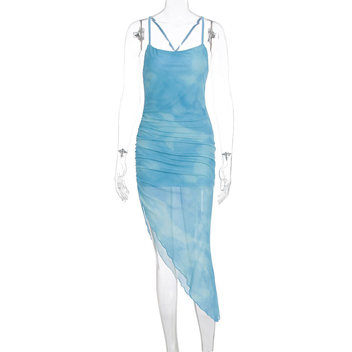 Damen wrap dress with asymmetrical cut and refined ruffle details Mirla-Eva Jonsson