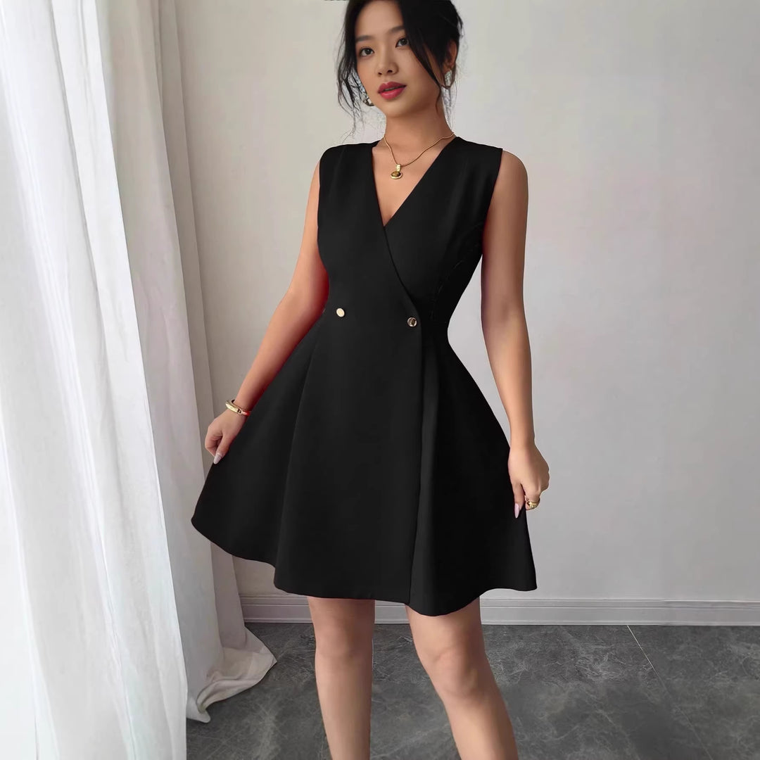 Damen wrap dress with elegant silhouette and button details Mirla-Eva Jonsson