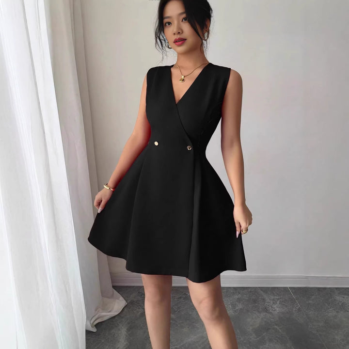Damen wrap dress with elegant silhouette and button details Mirla-Eva Jonsson