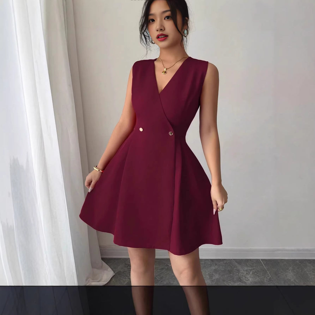 Damen wrap dress with elegant silhouette and button details Mirla-Eva Jonsson
