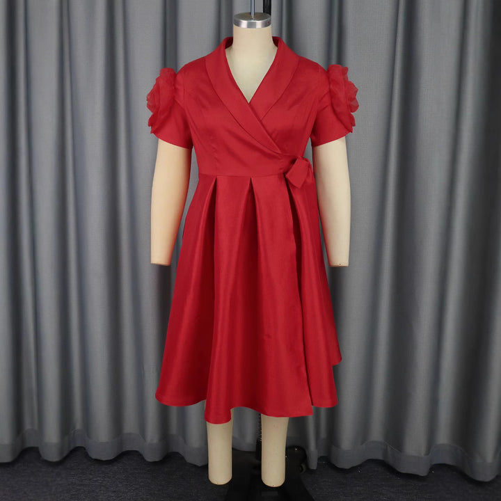 Damen wrap dress with voluminous puff sleeves Mirla-Eva Jonsson