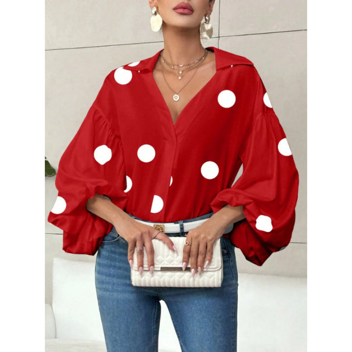 Damenbluse mit voluminösen Ballonärmeln und elegantem Kragen Mirla-Eva Jonsson