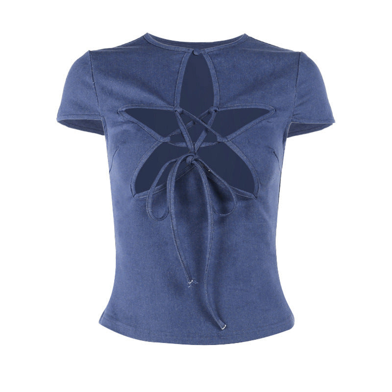 Damenoberteil med unik cut-out-design och elegant snörning Mirla-Eva Jonsson