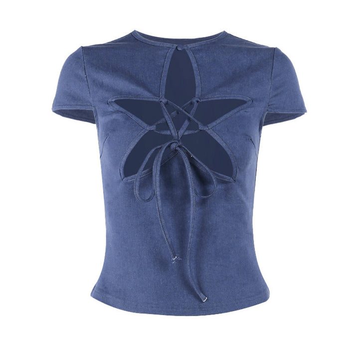 Damenoberteil med unik cut-out-design och elegant snörning Mirla-Eva Jonsson