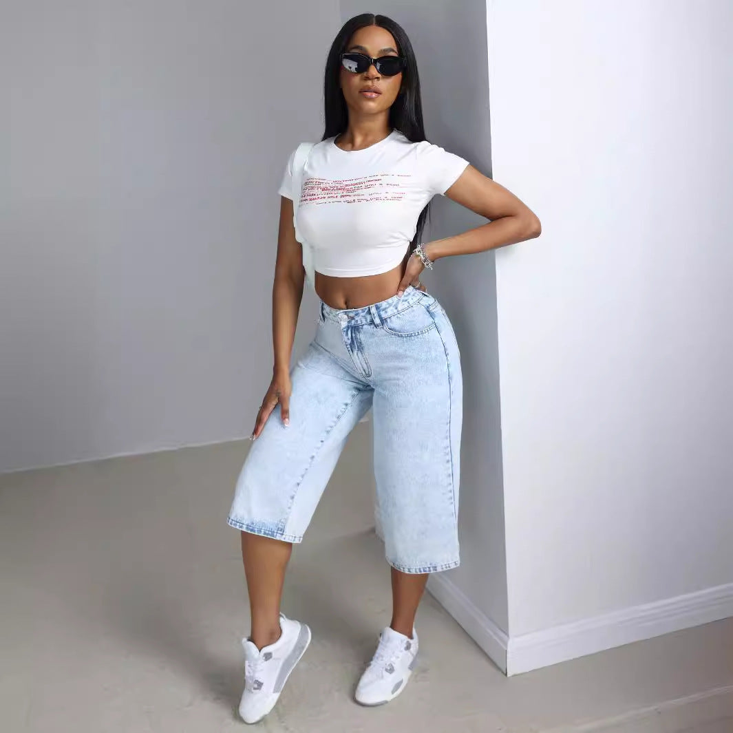 Damens Bekväma Culotte Jeans Mirla-Eva Jonsson