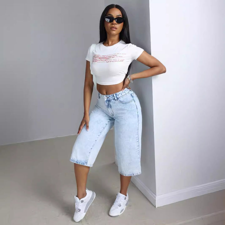 Damens Bekväma Culotte Jeans Mirla-Eva Jonsson