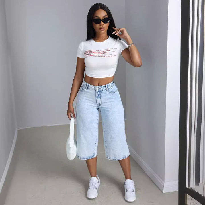 Damens Bekväma Culotte Jeans Mirla-Eva Jonsson