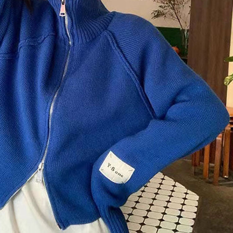 Damens Cardigan med Högkvalitativ Dragkedja och Ståkrage Mirla-Eva Jonsson