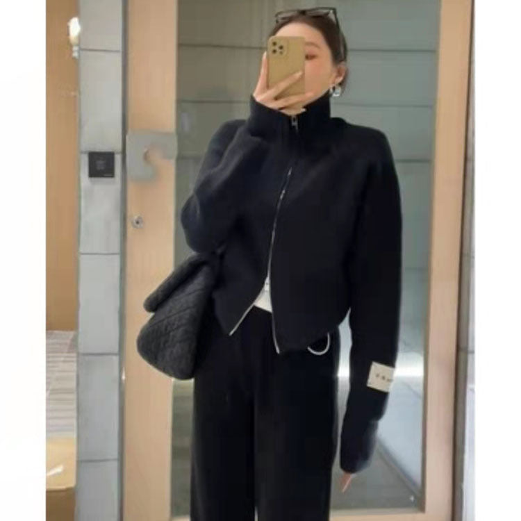 Damens Cardigan med Högkvalitativ Dragkedja och Ståkrage Mirla-Eva Jonsson