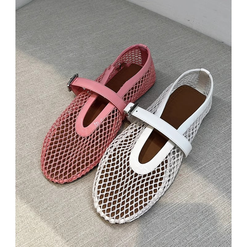 Damens Eleganta Mesh Mary Jane Ballerinas Mirla-Eva Jonsson